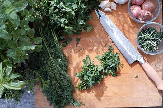 Culinary herbs including mint
